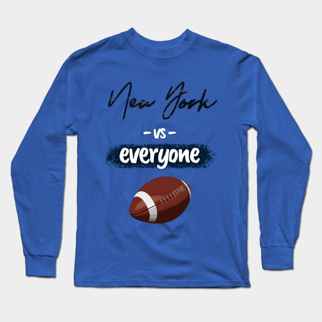 NY vs EVERYONE: Football Special Occasion Long Sleeve T-Shirt by Angelic Gangster